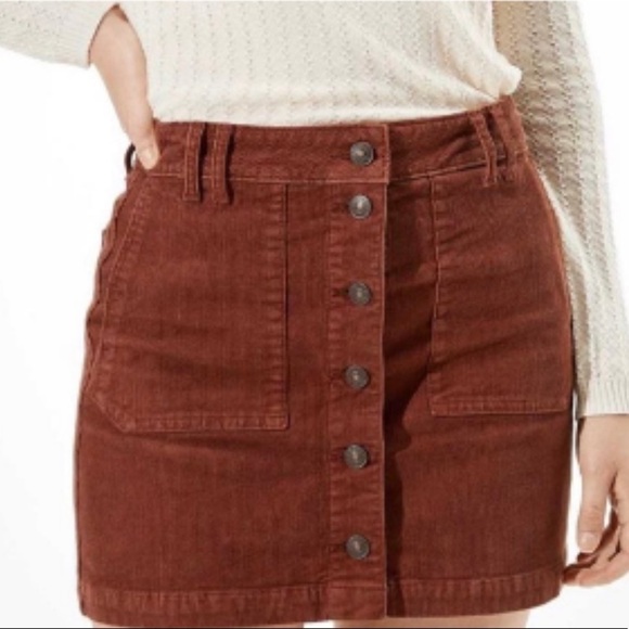 AE Brown Corduroy Skirt - Picture 1 of 7